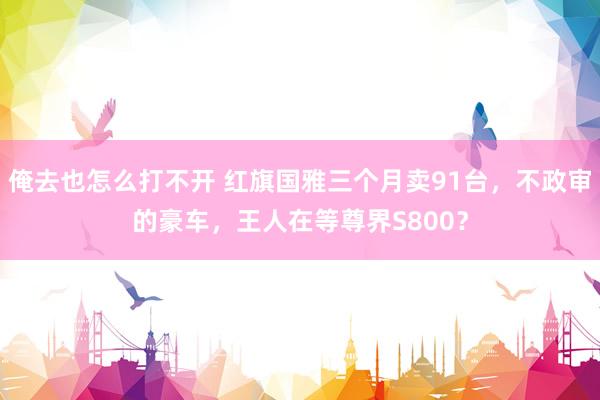 俺去也怎么打不开 红旗国雅三个月卖91台，不政审的豪车，王人在等尊界S800？