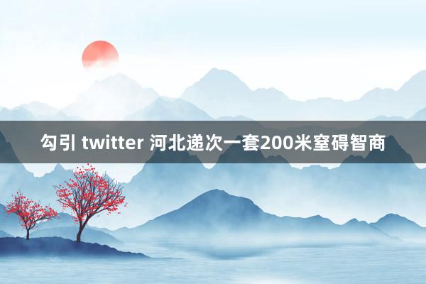 勾引 twitter 河北递次一套200米窒碍智商